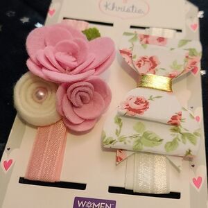 Khristie brand floral 3d felt head bands